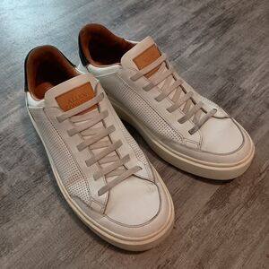 Allen Edmonds Leather Cream and Tan Sneakers
